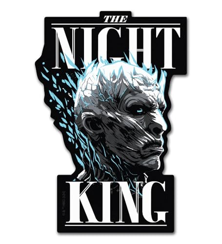 Image of Elektroplate Officially Licensed Game of Thrones Night King Dynamic Decal - 4.5 inch x 3.1 inch | Premium All Weather for Car, Water Bottle, Laptop, Tablet, Window, Cooler, Toolbox, Phone | Made in the USA