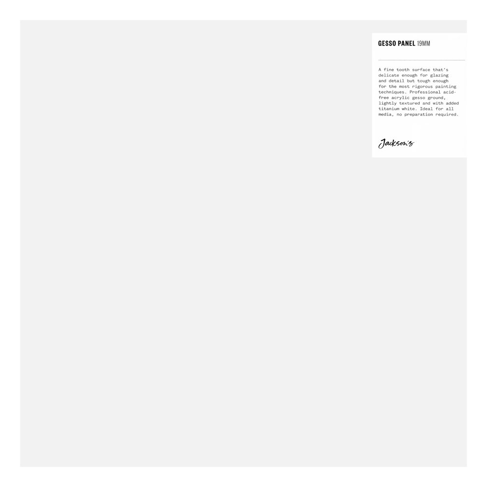 Jackson's White : 19Mm Gesso Cradled Painting Panel : 12X12in, Versatile, Tough Surface, Ideal For Painting & Mixed Media Techniques