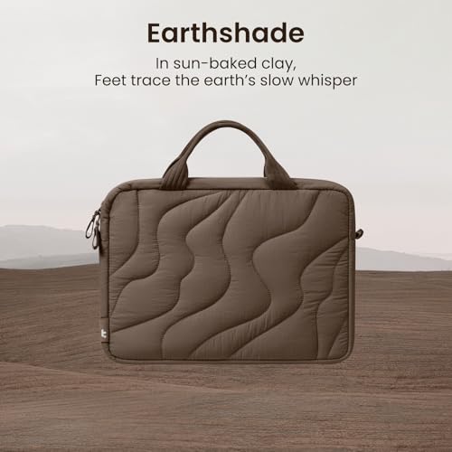 Image of tomtoc 13-14 Inch Protective Puffy Laptop Carrying Bag for Women, Lightweight Laptop Briefcase Fits 14-inch MacBook Pro M5 2025 & Other 13 inch /14 inch Computers, Work Bag Case Handbag with Organized Storage