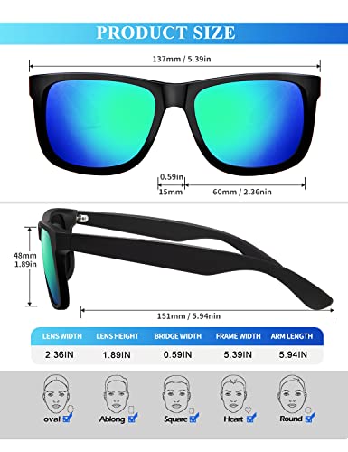 Image of KALIYADI Sunglasses-Men Polarized-Sunglasses for Men: Classic Sun Glasses for Driving Fishing Golf with UV400 Protection