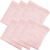 8年タオル ハンドタオル 34×35cm 綿100% 薄手 速乾 高吸水 耐久性 軽量 業務用 かさばらない ラムネピンク 6枚セット [M便 1/7]