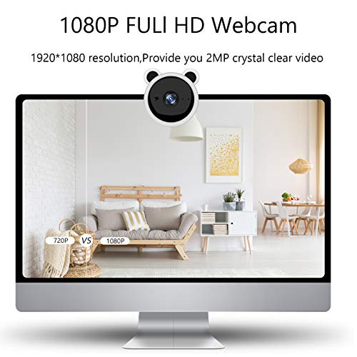 KKcare Webcam 1080P com microfone, laptop de mesa USB 2.0, câmera USB plug and play, para streaming