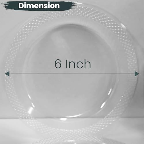 Deezpoz 6 Inch Clear Plastic Plates 100 Bulk Pack - Disposable Cake Plates For Dessert & Appetizers thumb #1