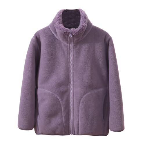 LittleSpring Neutral Boys Girls Fleece Zip Up Jackets with Sherpa Lined