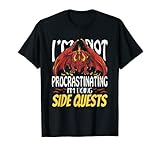 I'm not procrastinating I'm doing Side Quests Gamer Dragon T-Shirt