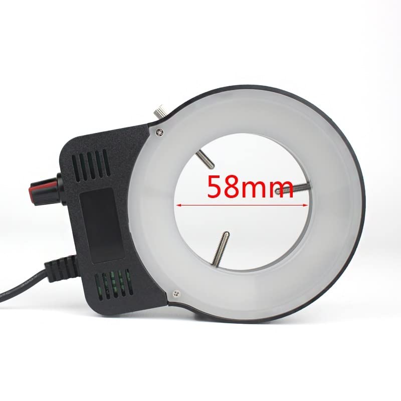 Microscope 0-100% 5V Adjustable Ring Illuminator Light, Stereo Zoom Microscope(No Adapter)