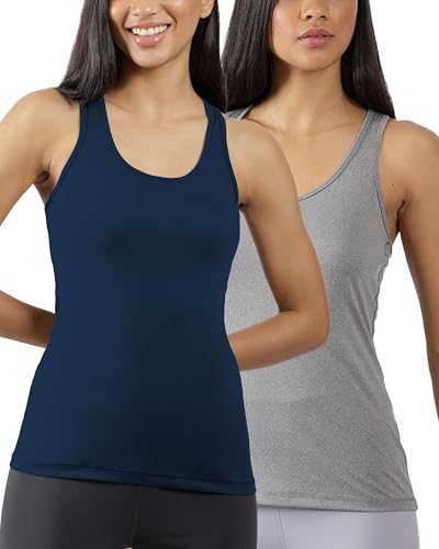 Image of Yogalicious Womens Lightweight Tank Top Soft Racerback Workout Yoga Sleeveless Quick Dry Top