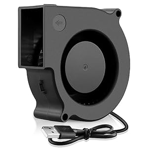 Wathai 75mm x 30mm USB Blower Fan Turbine Centrifugal 5V for DIY Computer Case, Home Theater Receiver, 3D Printers, Electronics Cabinet Cooling