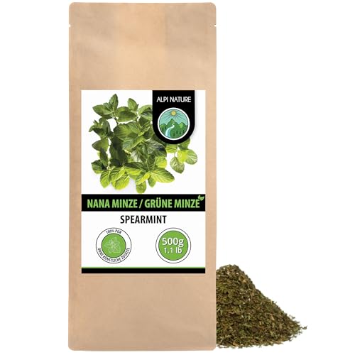 Alpi Nature Nana Minze Tee 500g, Spearmint Tee, marokkanische Minze, Mentha spicata