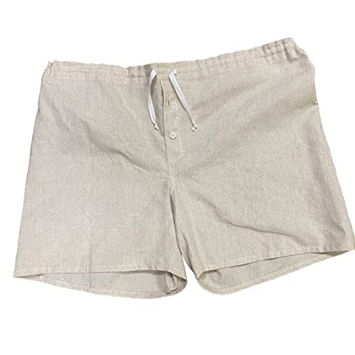 Mens Hemp Underwear Boxer Shorts - drawstring briefs - loose fit boxers for men, briefs with ropes and buttons