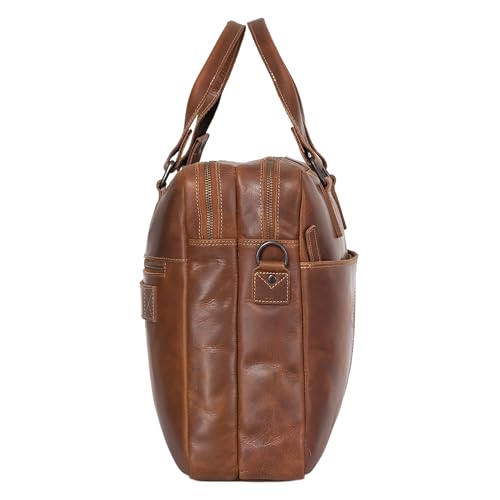 Premium 16-Inch Leather Laptop Briefcases & Messenger Bag The Perfect Office Satchel for Modern Professionals men and women3