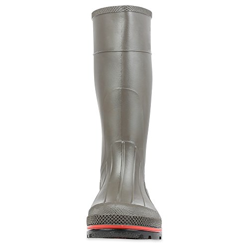 Servus by Honeywell Pro 15"" PVC Chemical-Resistant Soft Toe Men's Work Boots, Gray, Red & Black (75102), 102