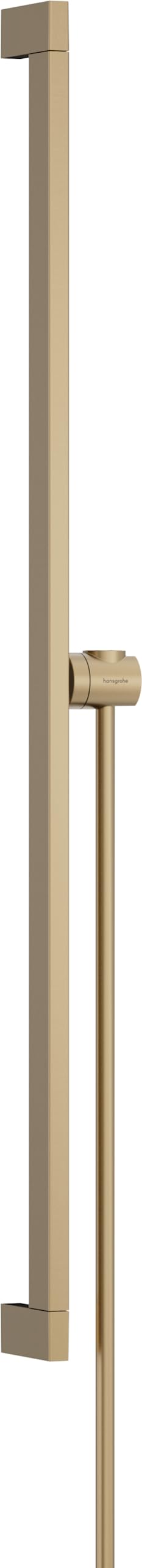hansgrohe Brausestange Unica E Puro, Duschstange 90cm mit Brauseschlauch Isiflex 160cm und Easy Slide Duschkopfalterung, Brushed Bronze