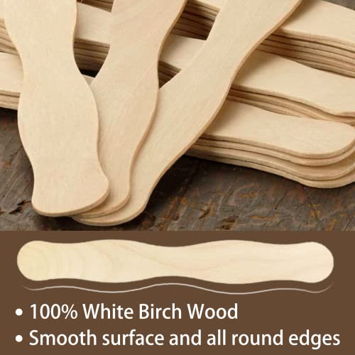 Bâtonnets de glace ondulés en bois brut pour mélanges et soins - 5