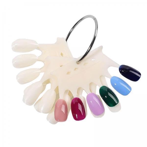 Enakshi® 6x60 Pcs/Set Nail Tips Sticks Nail Art Practice Tips Color Board Natural|Health & Beauty | Nail Care Manicure & Pedicure | Nail Practice & Display-image-0