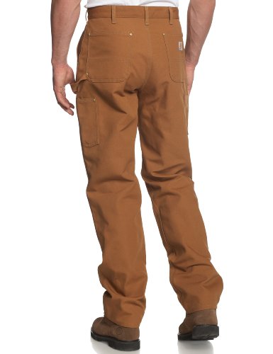 Carhartt Men's Firm Duck Double-Front Work Dungaree Pant - 32W x 32L - Carhartt Brown