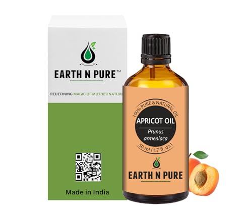 Image of Earth N Pure Apricot Oil (Khumani Oil) Cold Pressed, Natural and Therapeutic Grade 50 ml
