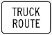 Brady 94218 Reflective Aluminum Traffic Sign: Standard, 18" X 24", Legend "Truck Route"