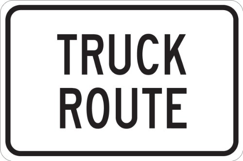 Panneau de signalisation réfléchissant truck route Brady 94218 aluminium 45,7x61