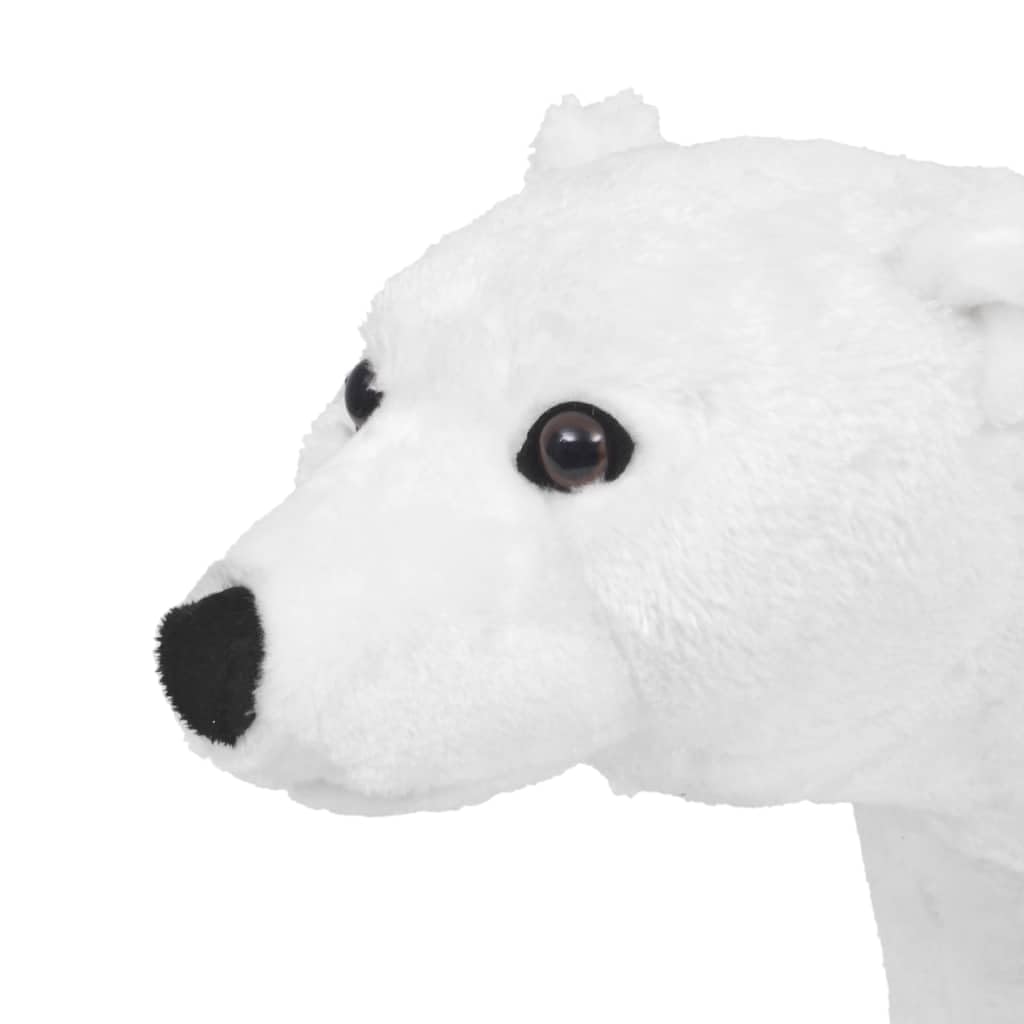 Plüschtier Eisbär Stehend Weiß XXL Kuscheltier für Kinder ab 36 Monaten, weiches Stofftier, ideal als Kuschelfreund, Einschlafhilfe oder Geschenk für Baby, Kleinkind, Mädchen und Jungen