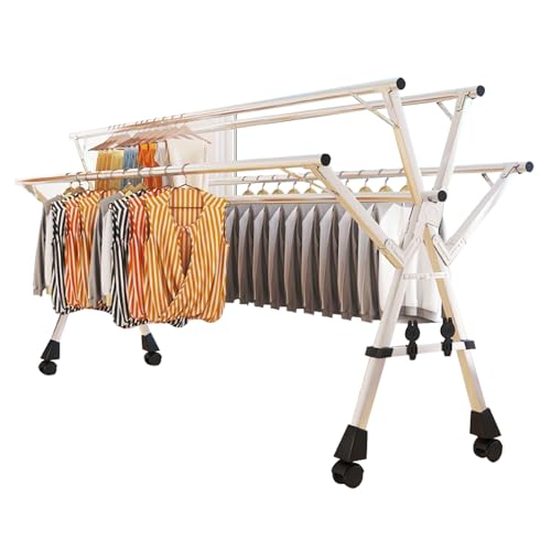 Séchoir à linge pour suspendre les vêtements sans encombrer pliable 5 tiges 160 cm