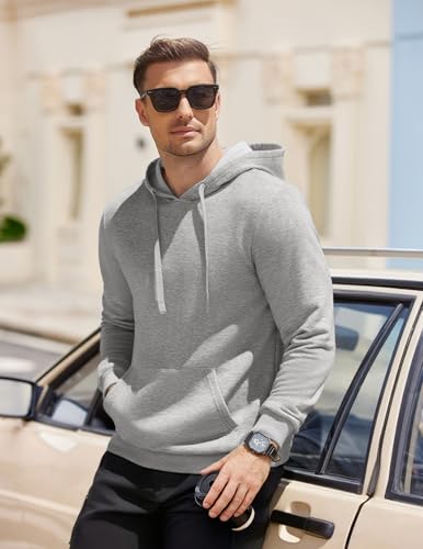 Image of COOFANDY Men's Hooded Pullover Casual Long Sleeve Drawstring Gym Hoodies Sweatshirts with Pocket