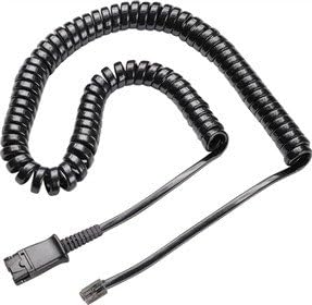 RJ11 coiled cable for desk phone connection