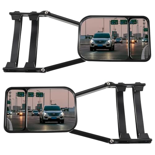 Specchietti per Roulotte,2 Pezzi Specchi Supplementari,Specchietto di Traino,Specchietti Laterali Aggiuntivi,Roulotte Specchi,Specchio del Rimorchio,per Auto Motorhome