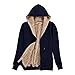 UMIPUBO Veste Polaire Femme Chaud Doublure Zippée à Capuche Hoodies Sweatshirt Veste à Manches Longues Automne Hiver Outerwear Sweats à Capuche(Marine,M)