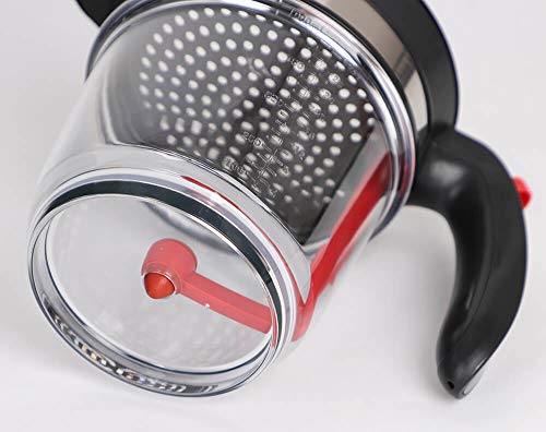 Rorence Roasting Gravy Set - Fat Separator with Strainer & Easy Bottom Release, Stainless Steel Turkey Baster with Cleaning Brush
