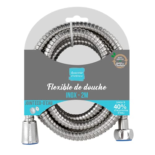 Douceur d'Intérieur 1801282 Shower Hose, Chrome, 2 m - Image 2