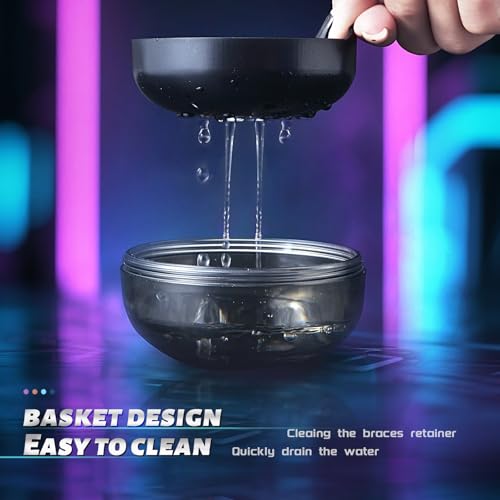 Gaboolo Retainer Case for Cleaning,No-Leak Mouth Guard Cute Retainer Case with Retainer Removal Tool and Brush (Black Cat) - Thumbnail 6