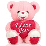 VorPrillynt Ours Poupée en Peluche,25 cm Ours en Peluche, I Love You Our en...