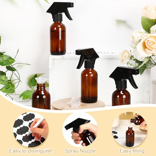 Fumete 20 botellas de vidrio 4 oz con atomizador miniatura 3