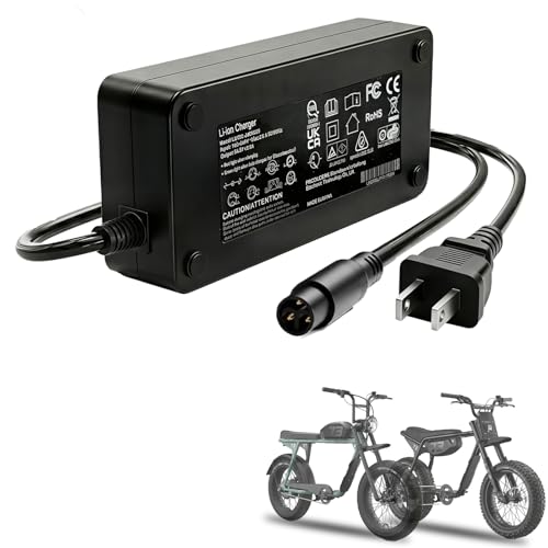 54.6V 2A Fast Battery Charger for Super 73 with 3-Pin Connector for 48V Lithium Battery 110V-120V Power Adapter Compatible for Z/S/R-Series Z S R Adventure ZX RX S2 Replacement Part etc (2A)