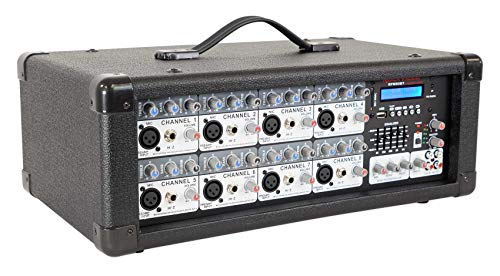 Rockville RPM80BT 2400W Powered 8 Channel Mixer/Amplifier W/Bluetooth/Eq/Effects thumb #2