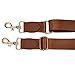 Allzedream Wide Purse Strap Replacement Crossbody Shoulder Bag Adjustable (Brown Gold Leather)