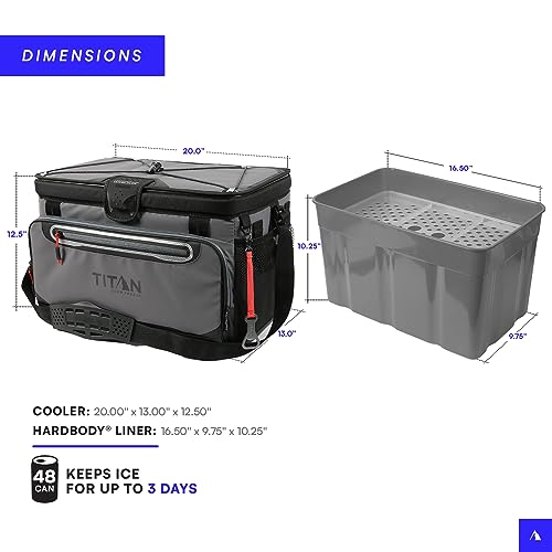 image for Titan by Arctic Zone Deep Freeze Cooler - 48 Can Zipperless Hardbody C