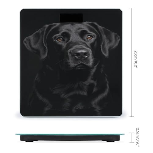 Báscula de baño digital Black Lab con vidrio templado miniatura 2