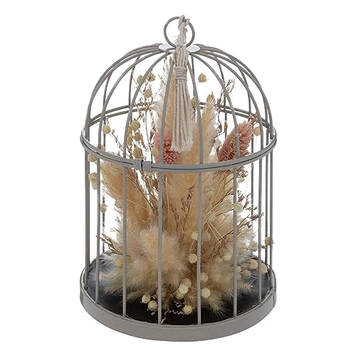 Atmosphera - Cage en métal H20cm Gris
