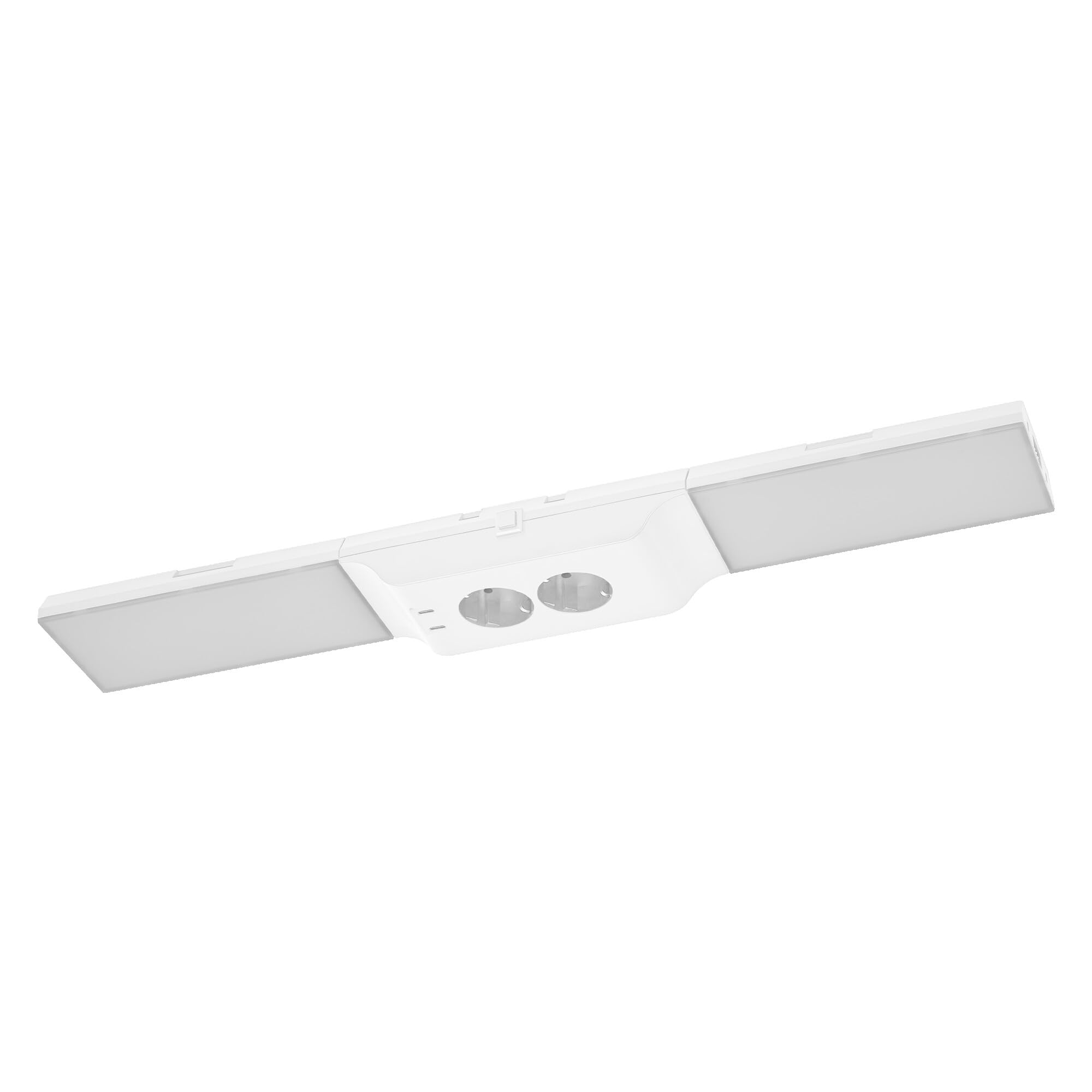 LEDVANCE apparecchio sottopensile con 2 prese e 2 connessioni USB-C, fascio luminoso ampio, 10 W, 500 lm, 3000 K, 830 bianco caldo, dimmerabile, set bianco in plastica (PC), IP20