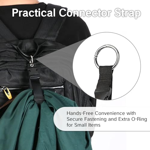 Image of NIIIYTYB 2 Packs Travel Belt Straps for Luggage Attachment Strap to Carry Bag or Jacket with Rings Gripper Hook to Attach Extra Bags Travel Accessories for Suitcase Carry-On Connection System