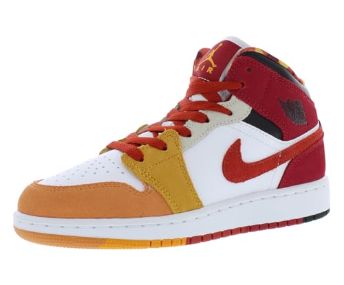 Big Kids Jordan 1 Low SE ブラック/ホワイト-チームオレンジ(DJ6252