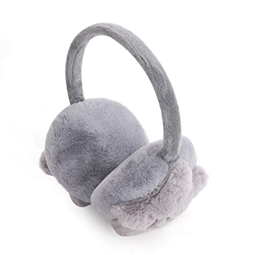 Image of JIAHG Boys Girls Cute Cartoon Football Winter Warm Earmuffs Soft Faux Fur Ear Warmers Kids Outdoor Thermal Plush Ear Muffs