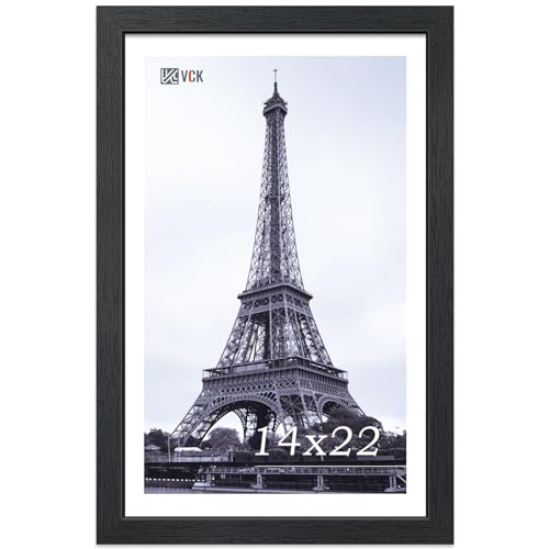 Image of VCK 14x22 Picture Frame, Black Wood Poster Frame for Wall Display, 1 Pack