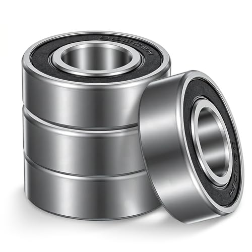4 PCS Bearings 5/8" ID x 1-3/8" OD x 0.433" Thick Double Rubber Seals and Pre-Lubricated Deep Groove Ball Bearing Go Kart 99502h Bearing Roller Bearings Mower Spindle BearingsGo Kart for Wheels