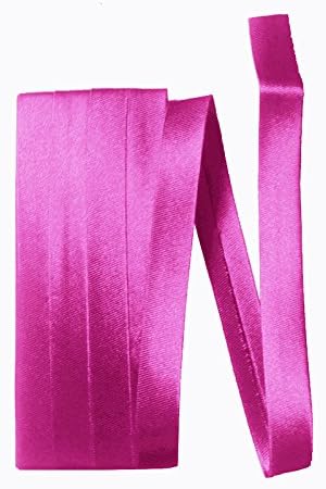 Bias Satin Tape ~ 1/2" Wide Double-fold Bias Tape ~ Shocking Pink ~ Poly Cotton (3 Yards / Pack) Set of 4