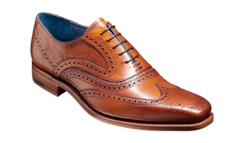 Image of BARKER McClean Men's Handmade Leather Oxford Dress Shoes - Goodyear Welted, Full Leather Sole, Premium Calf Leather - Formal & Business Wear