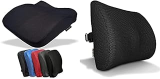 Medipaq® The Memory Foam Contoured 2in1 Seat & Back Cushion  Reduce Back Ache, Improve Posture at Home, Office Chairs, Wheelchair or Car Seats!