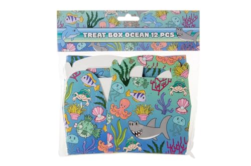 DUCKIEZ 1 Packung mit 12 Ocean Treatboxen. Treatbox ist perfekt zum Befüllen mit Spielzeug und Süßigkeiten für jede Party oder Veranstaltung!